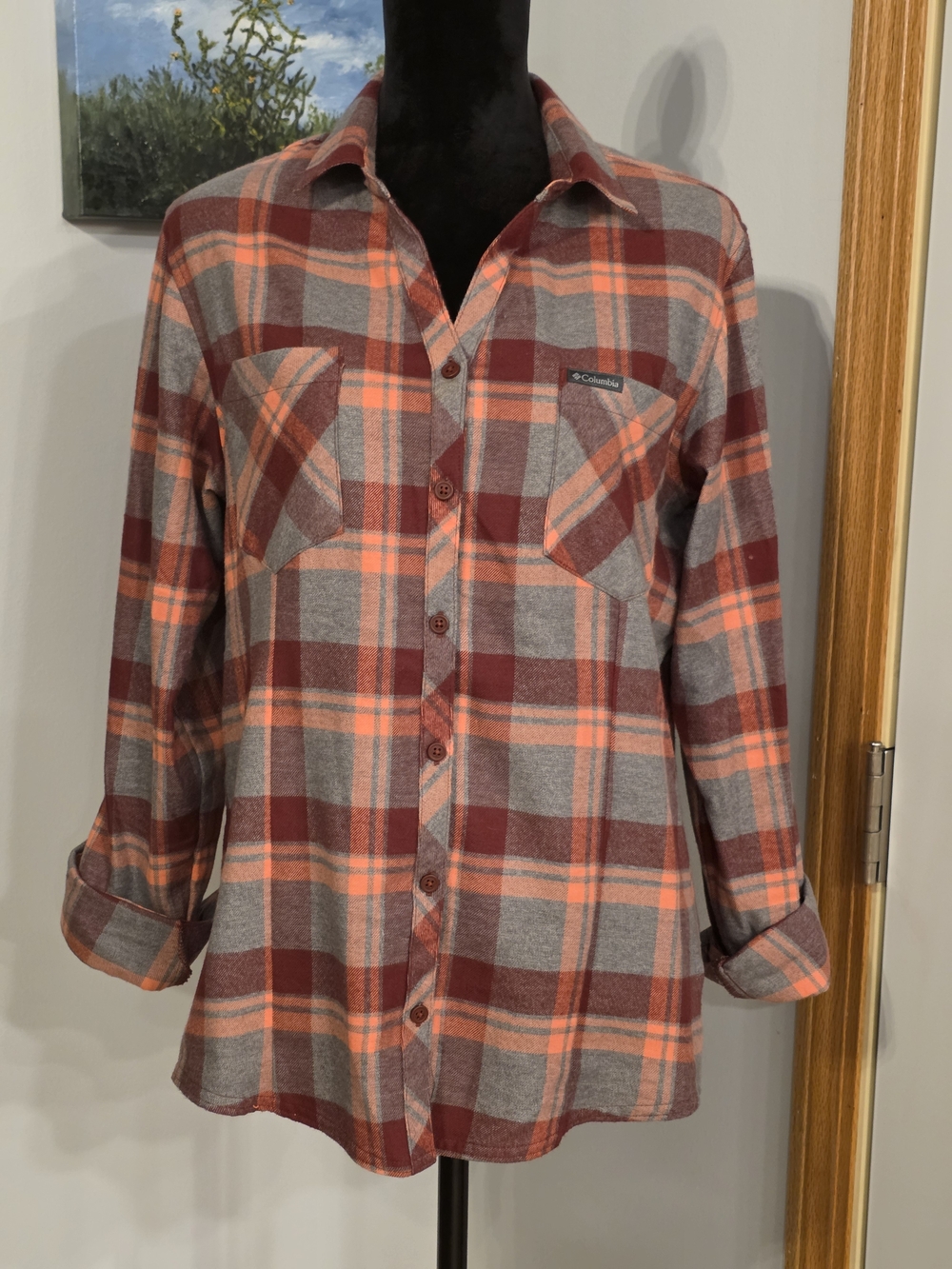 Columbia Sportswear Soft, Plaid Flannel button-down shirt In Women's Large
